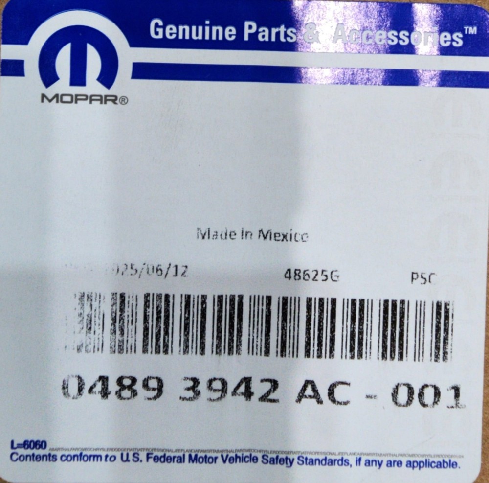 Genuine Mopar Water Pump 04893942AC