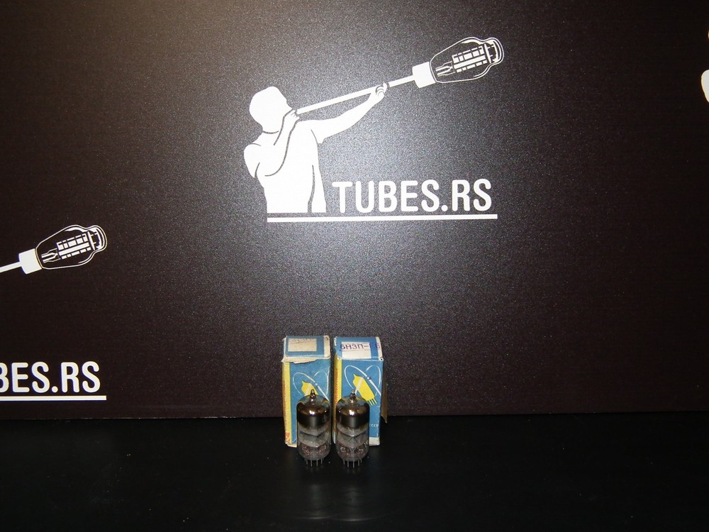 Platinum matched pair 6N3P-EV USSR Double Triode 1982
