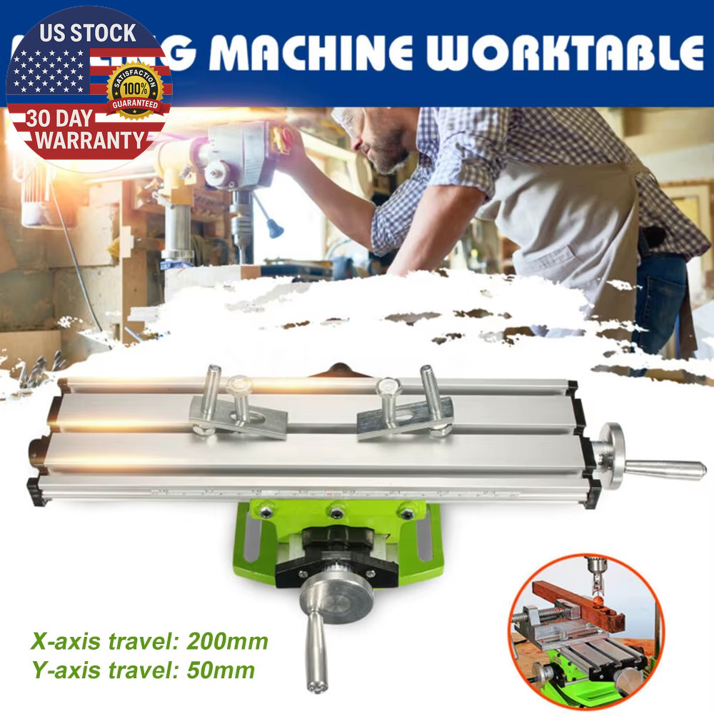 Multifunction Worktable Milling Machine Working Slide Table Vise Fixture Adjustm