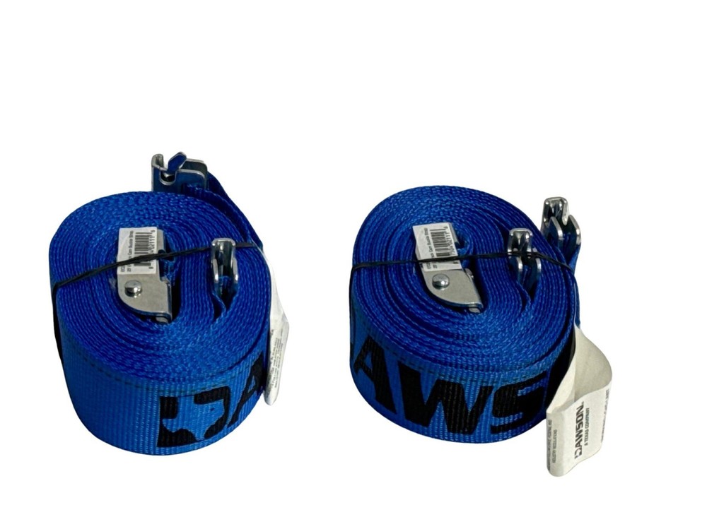 2"x20' Blue E-Track Cam Buckle Strap (2 Pack)
