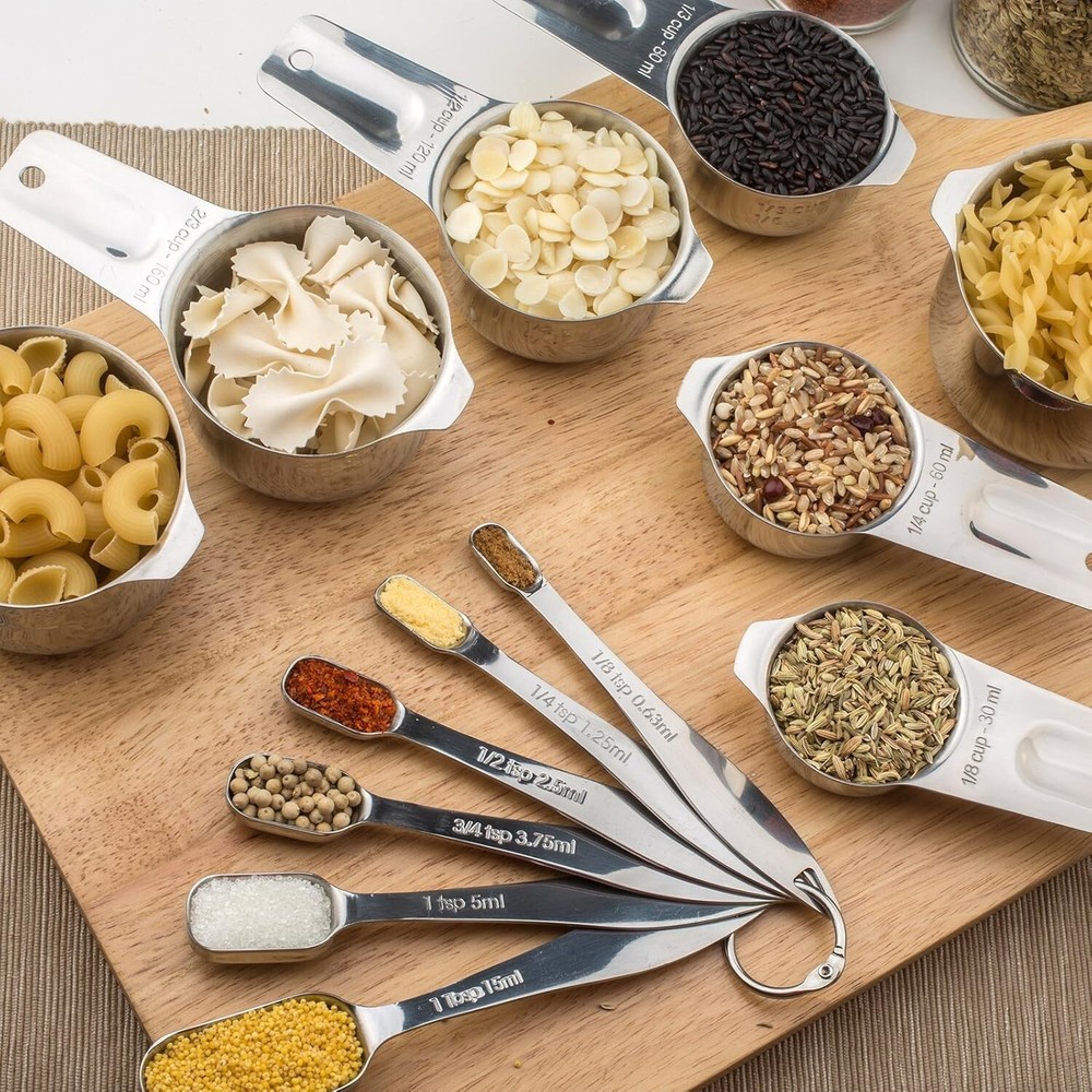 Durable 13-Piece Measuring Cups Set with Ergonomic Handle - Kitchen Essential