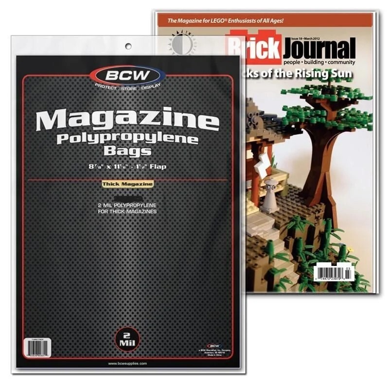 New (25 ct) BCW Magazine Thick Bag-Acid Free