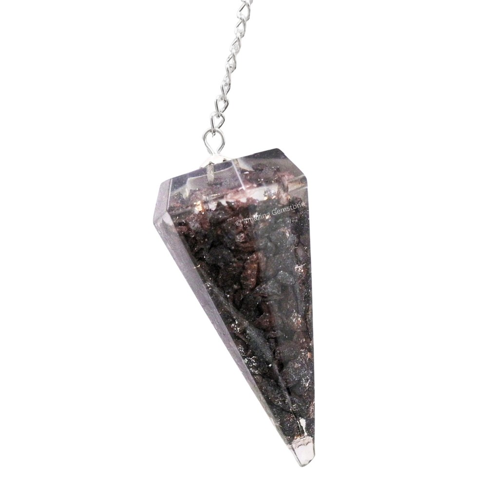 Hematite Orgone Crystal Pendulums