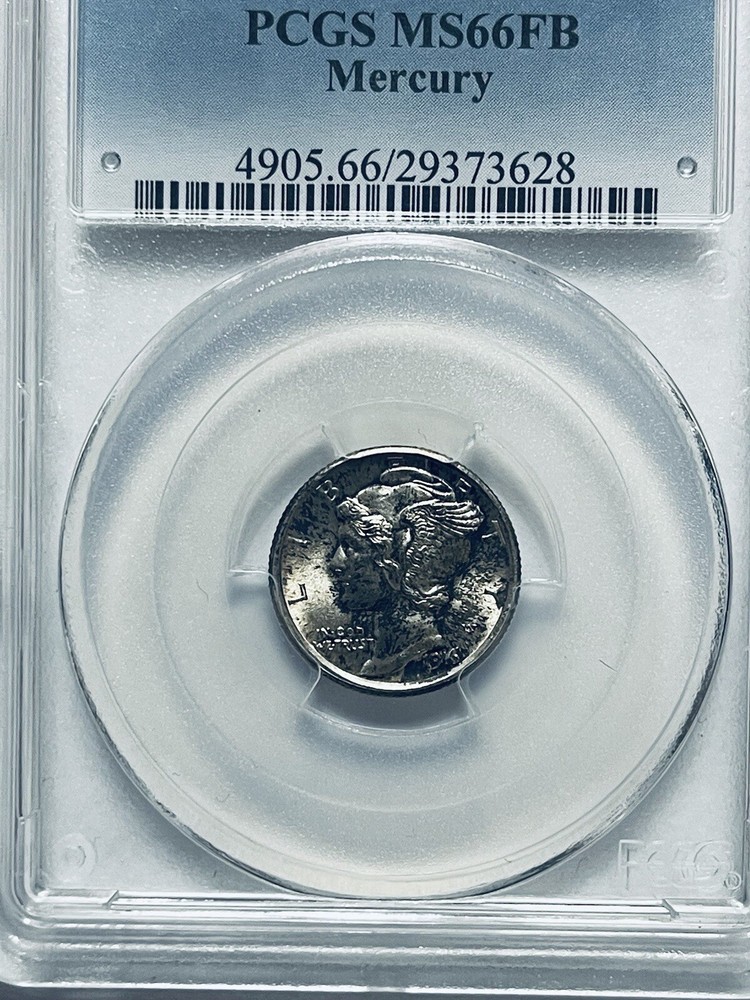 1916 Mercury Dime PCGS MS66FB