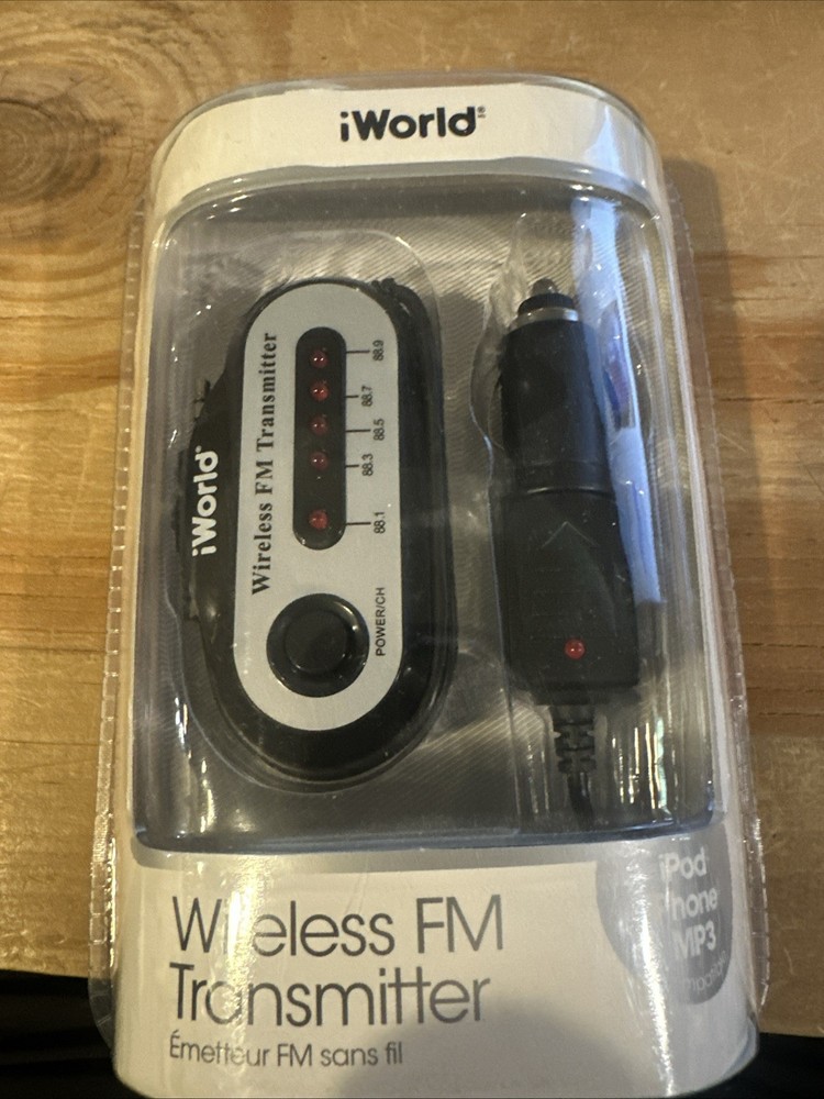 iWorld wireless FM transmitter #FM-3000 iPad, iPhone, MP3 compatible NEW IN BOX