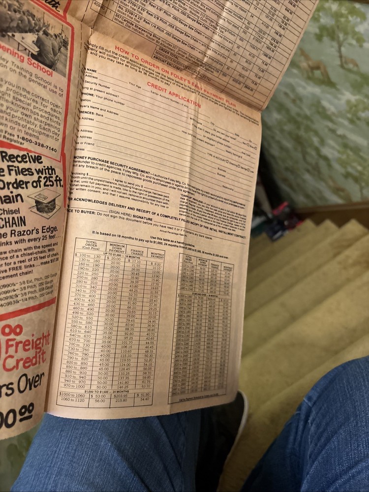 Sharpening Products advertisement, foley belsaw