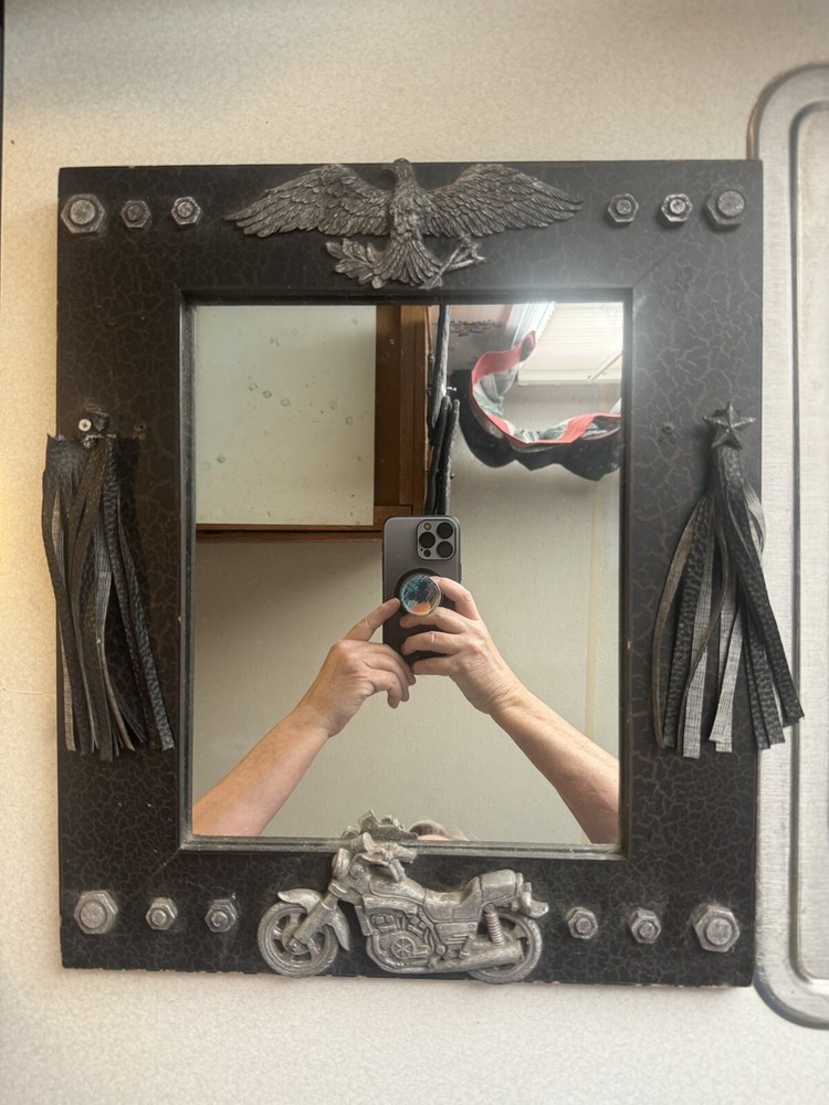 Eagle Biker Motorcycle Theme Hanging Mirror~READ DESCRIPTION~
