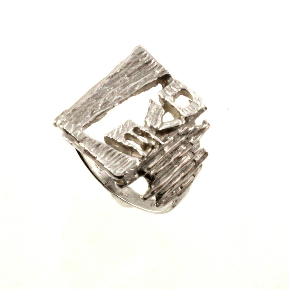 Sterling Silver Handmade Love Solitaire Ring