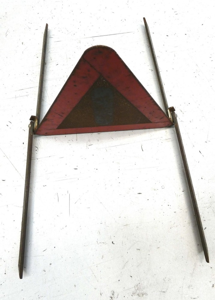 vintage vintage warning triangle solid