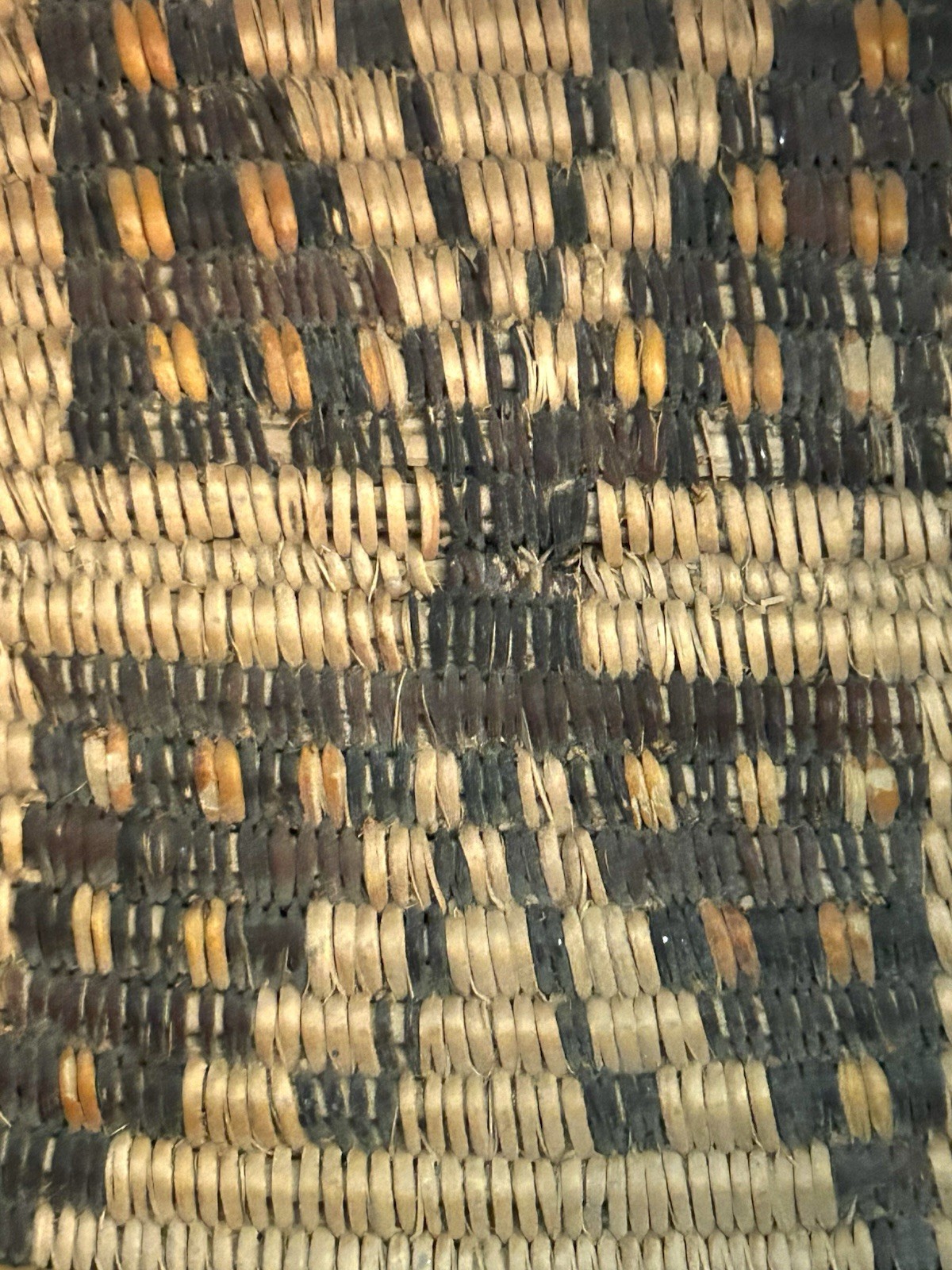 Rare Panamint California Native Basket Butterfly Diamond Zig Zag Polychrome