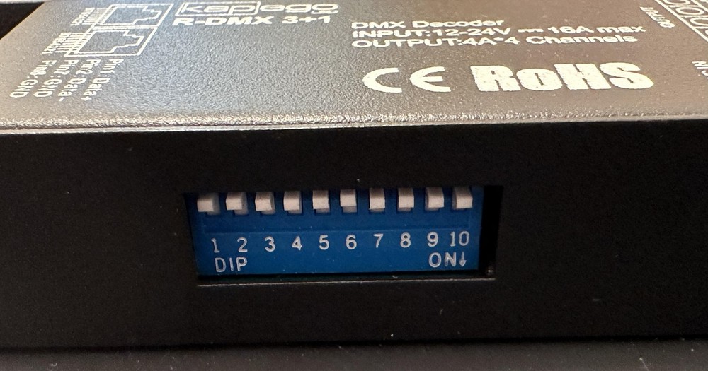 LED DMX Decoder (Controller / Dimmer) Kapego R-DMX 3+1 - New