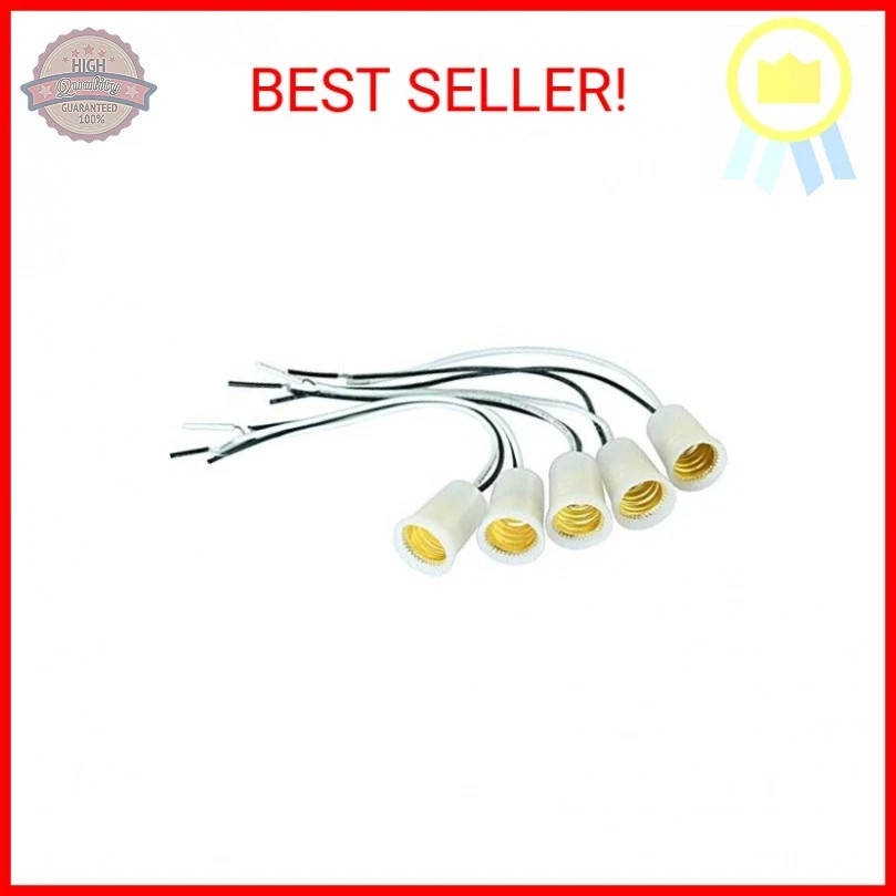 E12 Lamp Socket 5PCS Candle Candelabra E12 Light Lamp Socket Holder Base with Le