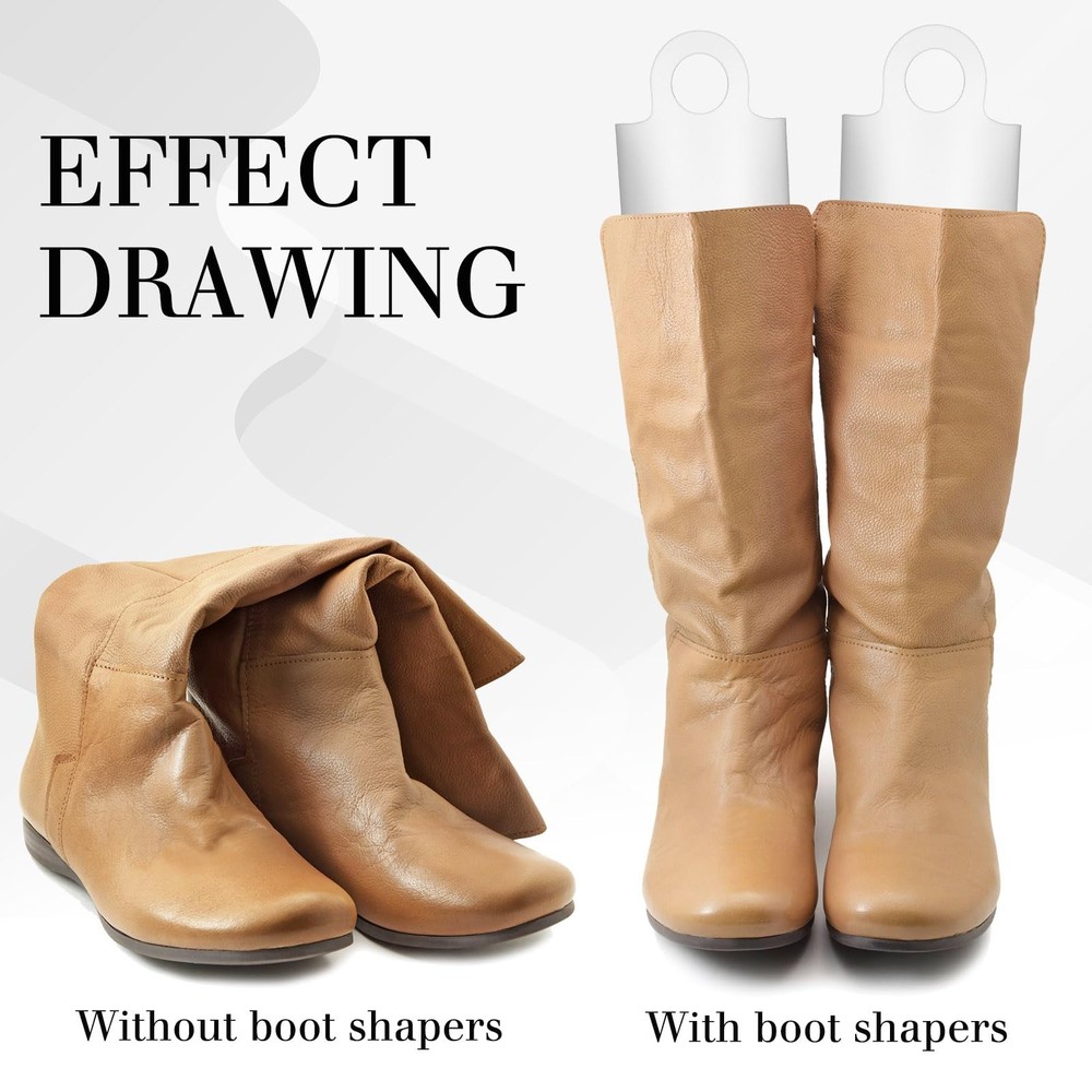 8 PCS 4 Pair Boot Shaper Form Inserts, Tall Support, Multisized Shape Holder