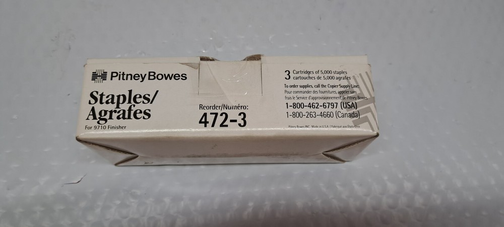PITNEY BOWES 472-3 STAPLES 5000 COUNT
