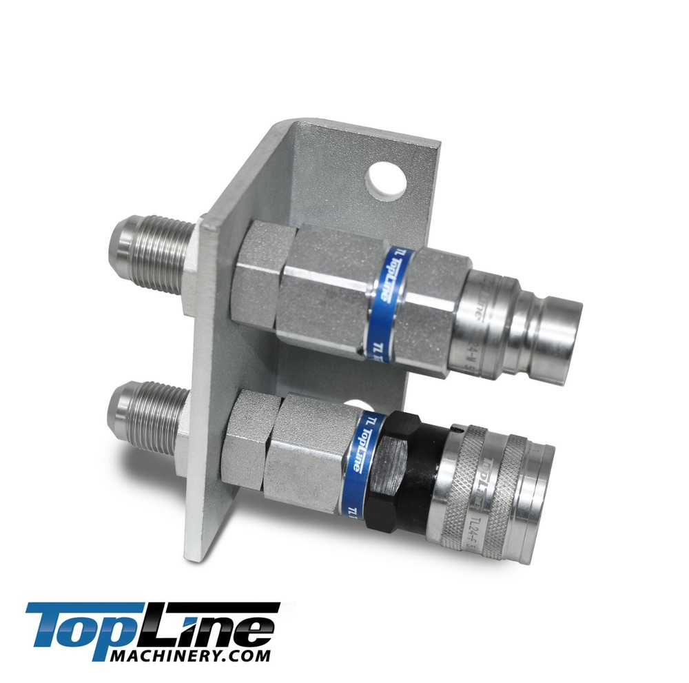 Mounting Bracket with #10 JIC Thread Flat Face Hydraulic Quick Connect Coupler