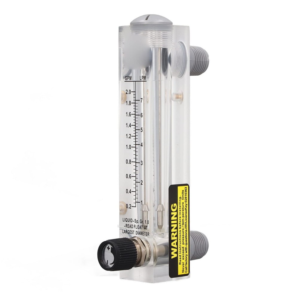 Water Meter Panel Type Flowmeter 1/2in Male Thread and 1/4in Female Thread Dj...