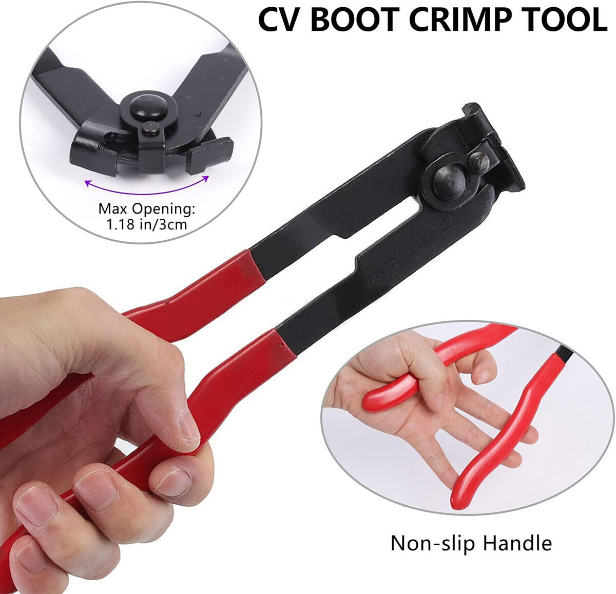 14Pcs CV Joint Boot Clamp Pliers with CV Boot Clamps Kit Ear Type Banding Tool