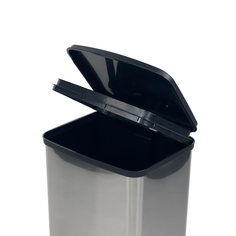 Mainstays Kitchen Trash Can, 13.2Gallon, Plastic Step-on Rectangular Garbage Bin