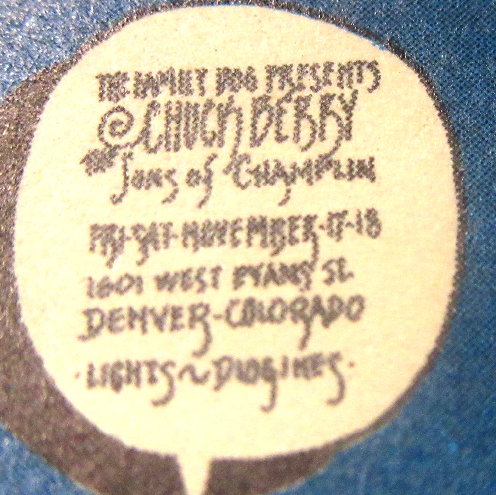 1967 CHUCK BERRY & SONS OF CHAMPLIN Postcard D-12 rock concert postcard unused