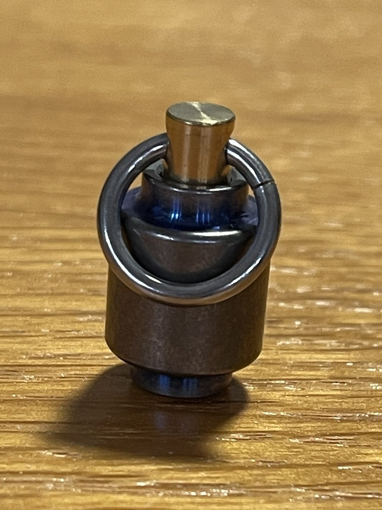 EDC Titanium Rotating Bead Pendant, Zipper Pull, Keychain Add On Titanium Silver