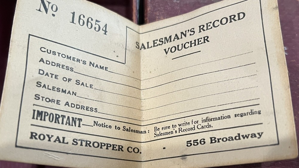 VTG KANNER'S DUBELEDGE STROPPER Gillette Razor Blade hone sharpener Complete