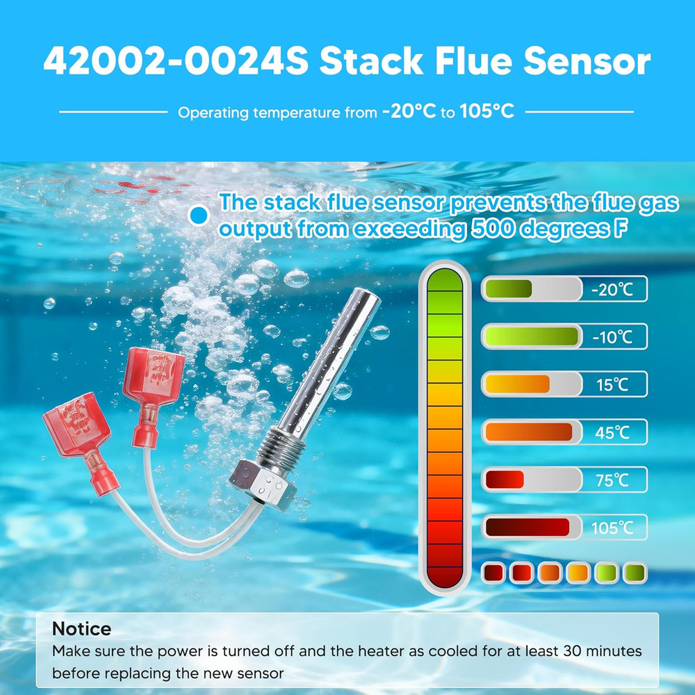 Stack Flue Sensor High Limit Switch & Heater Thermistor Spa Hearters for Pentair