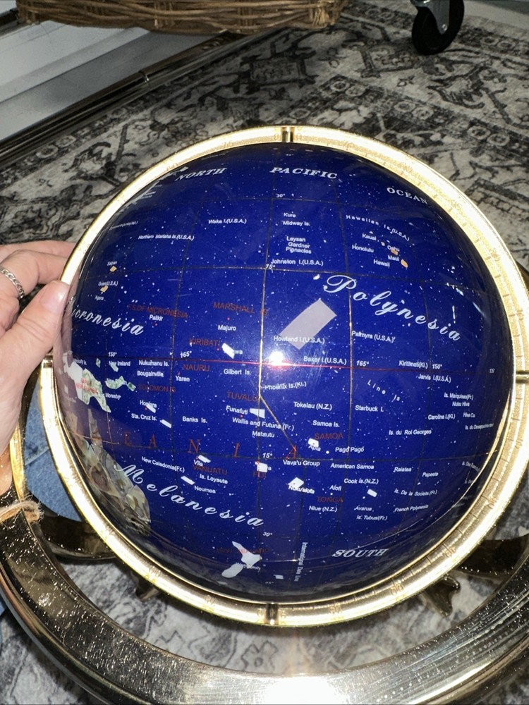 Blue Lapis Table Globe