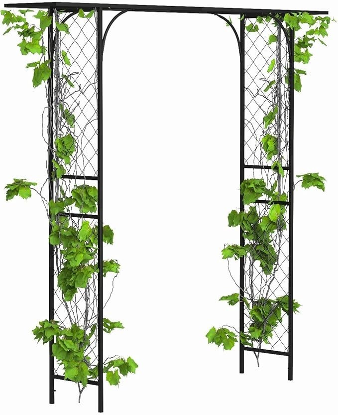 Zhongma Metal Garden Arch Arbor for Decorative Climbing Plants Lawn Garden