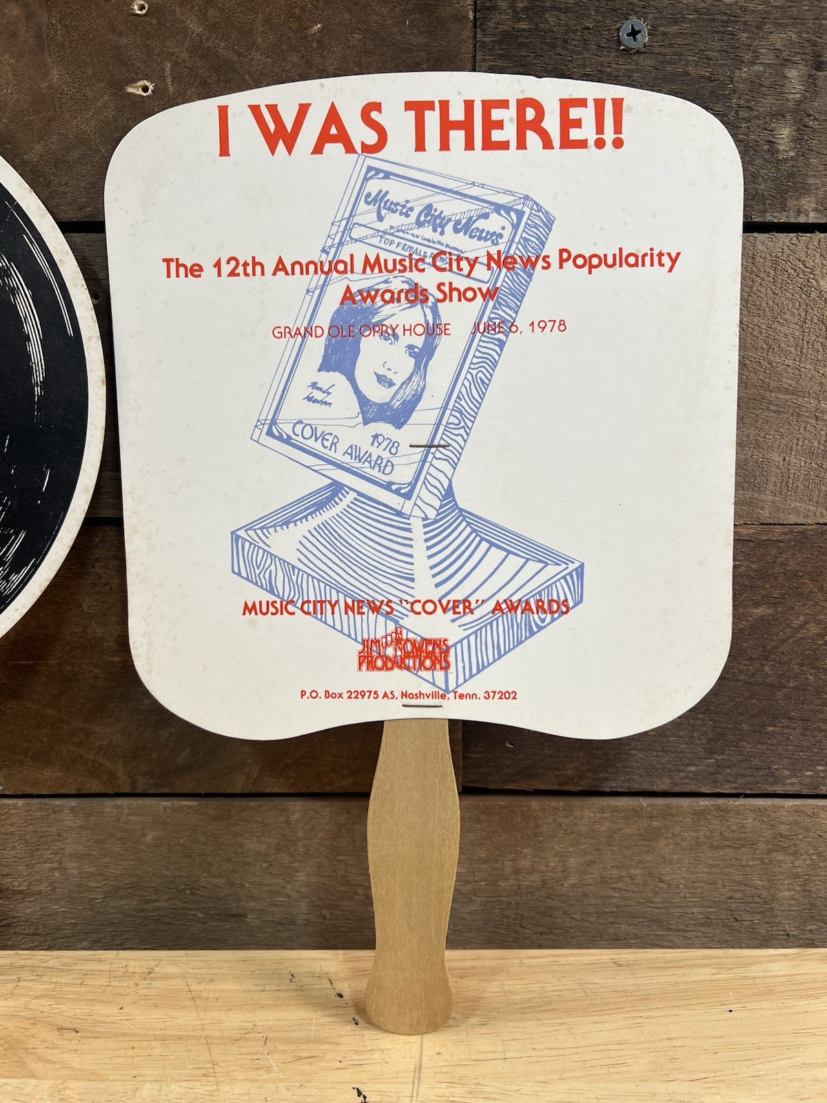 Vintage Pair Of Cardboard Advertising Fans Country Music Awards