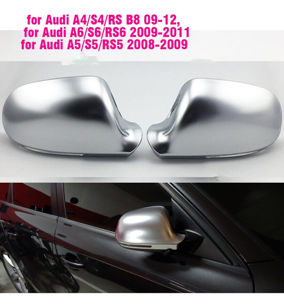 Auto Protective Cover Matte Chrome Mirror Cover1 Pair Audi