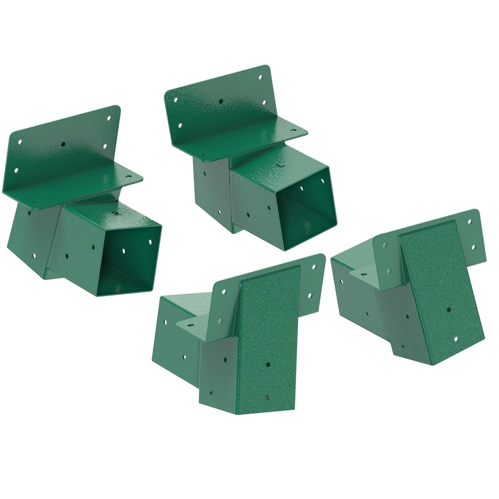 4Pack Deer Blind Brackets 4x4 Heavy Duty Deer Stand Bracket Compound Angle...