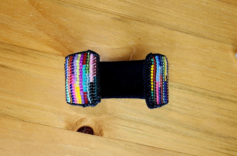 Beautifully Multi Colored Bead Loom woven Cuff Bracelet