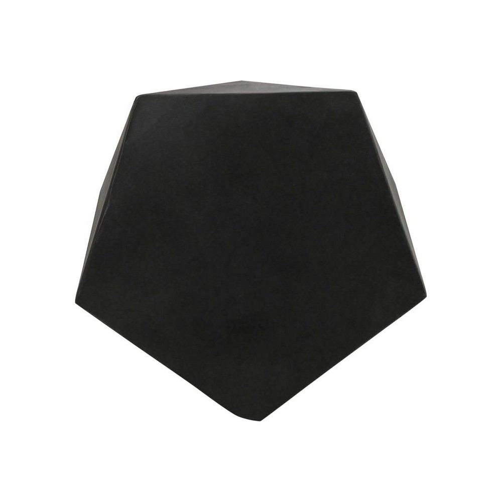 Outdoor Modern Geometric Side Table, Matte Black