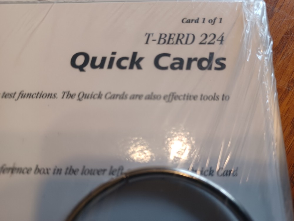 TTC T-BERD 224 PCM Analyzer / Multiple Options / Manual / Quick Cards