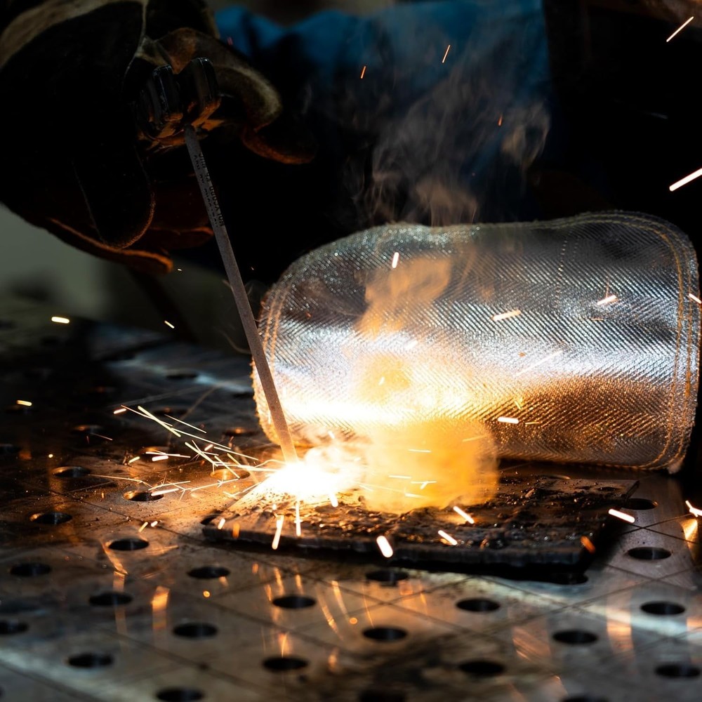 Hand Heat Shield, Welding Hand Shield Split Cowhide Leather Aluminized Back W...
