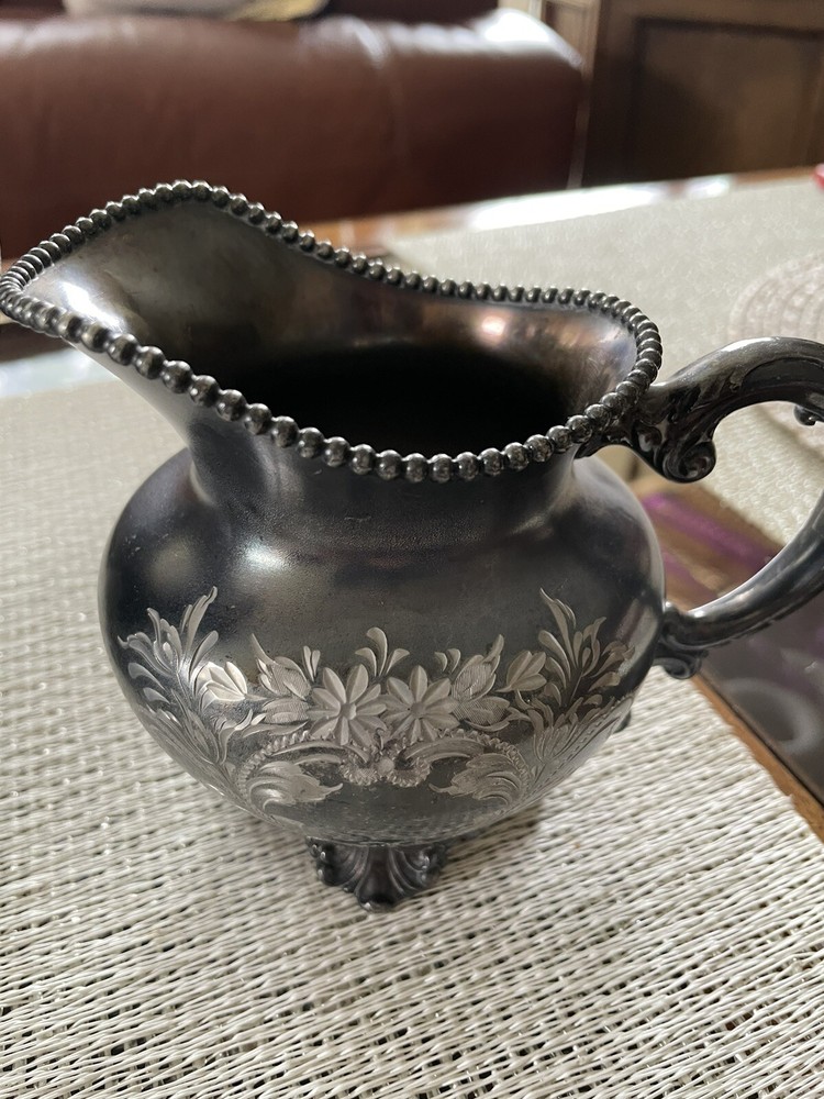 Homan Mfg Quadruple Plated Unusual Vintage Tea Set #2182