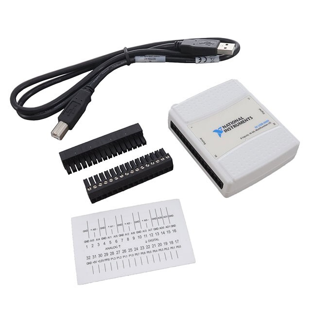 NI USB-6009 14-bit 48KS/S Multifunction I/O DAQ Device & NI DAQMX Software