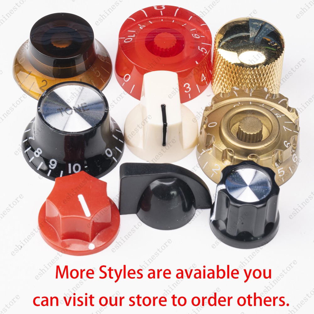 4 Pcs Black LP Guitar Speed Knobs Top Hat Bell Knobs For SG Les Paul US SHIPPING