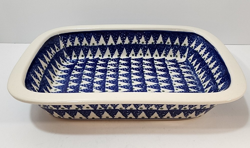 Polish Pottery Small Casserole ~ Tree Pattern