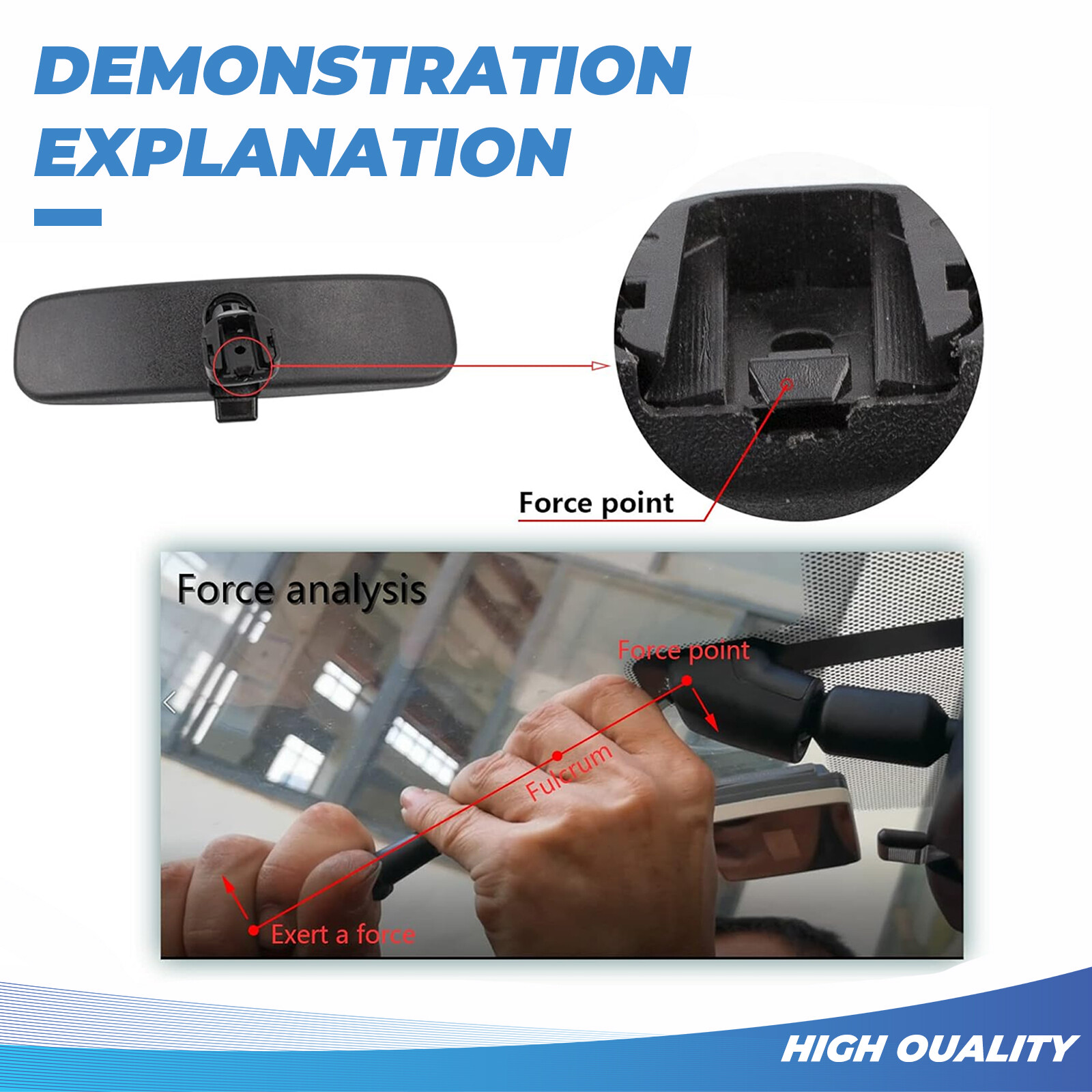 New Interior Rear View Mirror For Nissan 96321-2DR0A 96321-2DR0-A103 1996-2007