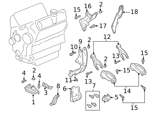 Genuine GM Engine Torque Strut Bracket 10232891