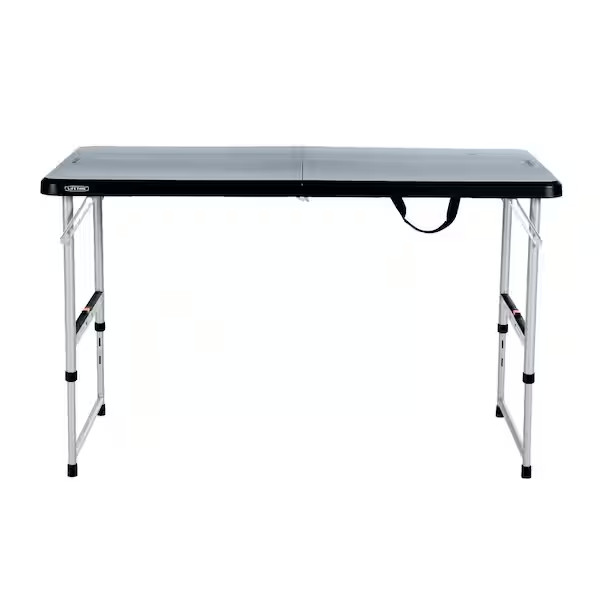 Lifetime Folding Table 4 Ft Adjustable Height Fold In Half Portable