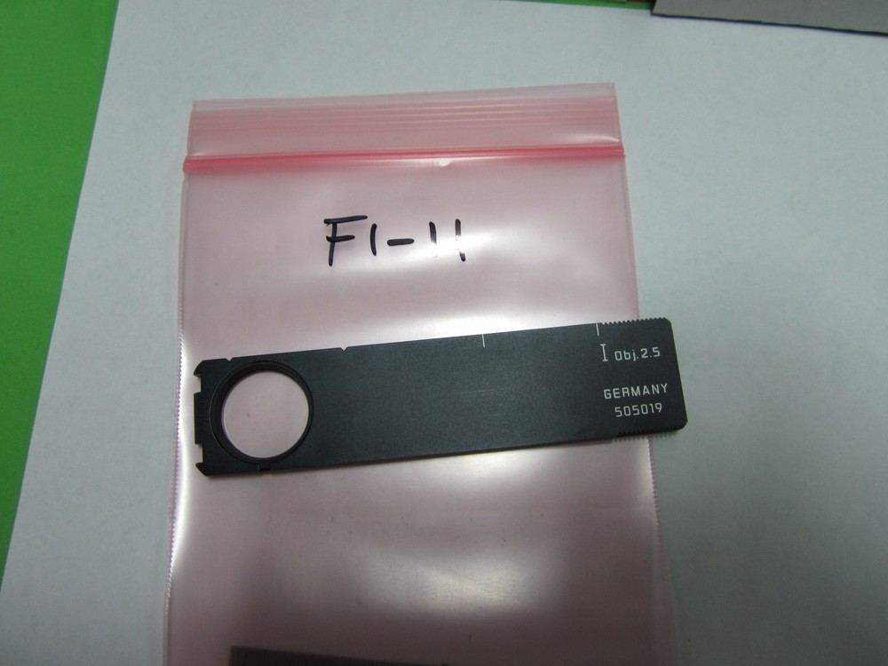 MICROSCOPE LEITZ SLIDE FILTER OBJ. 2.5 OPTICS BIN#F1-11