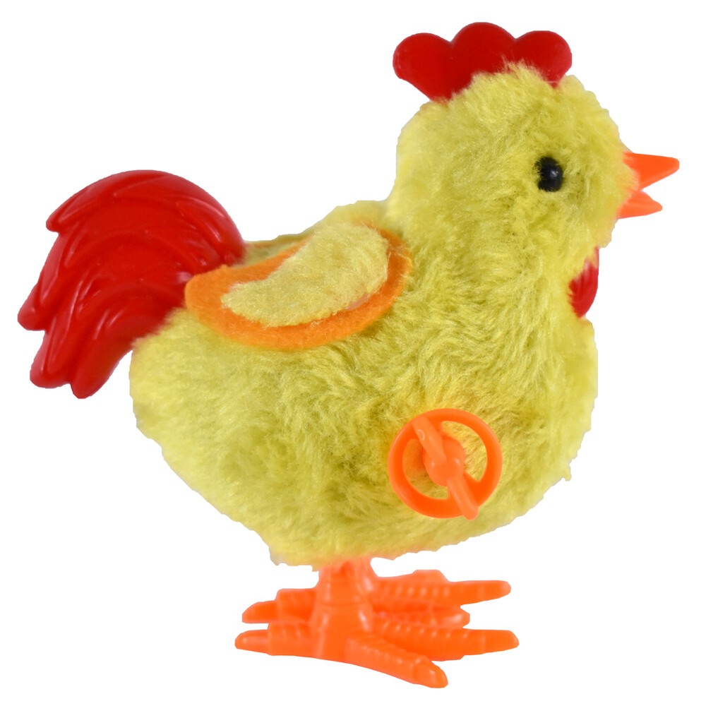 Wind Up Jumping Hopping Chicken Easter Egg Yellow Rooster