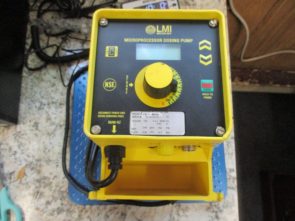 LMI MICROPROCESSOR DOSING PUMP 250 GPH 120V 3.50A C911-465SI