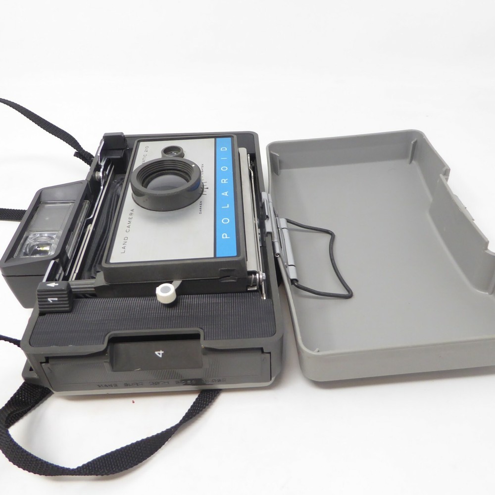 Polaroid 210 Land Camera Flash Hard Case Manuals Self Timer BUNDLE