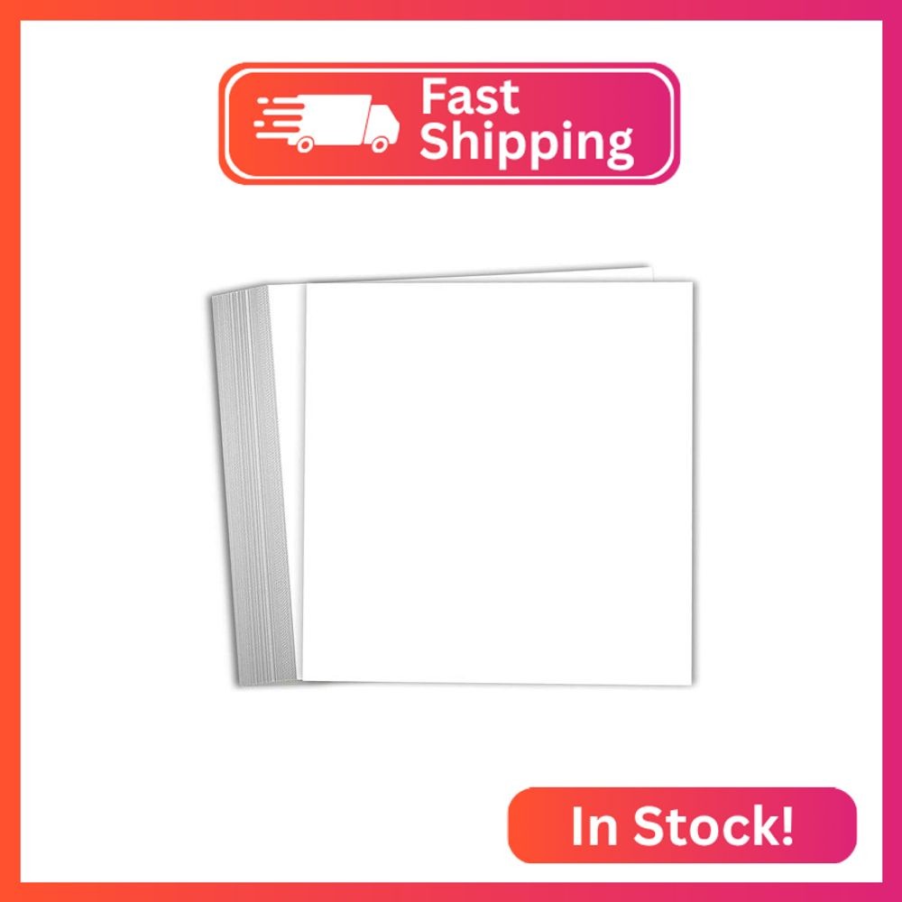Hamilco White Cardstock Scrapbook Paper 12x12 Heavy Weight 80 lb Cover Card Stoc