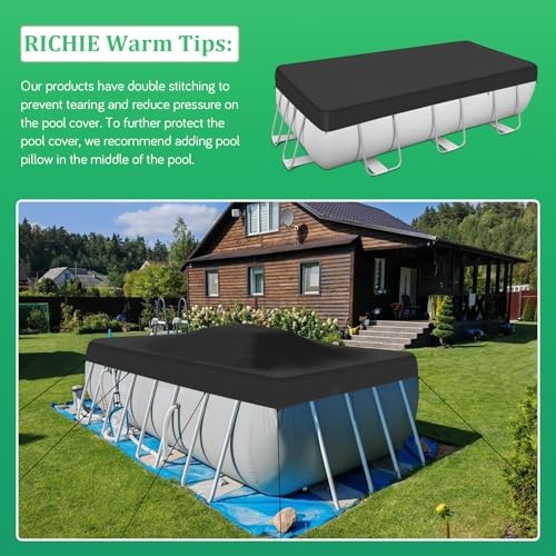 12-18FT Rectangular Pool Cover, Oval Solar Pool 12-18 ft Rectangular and Oval