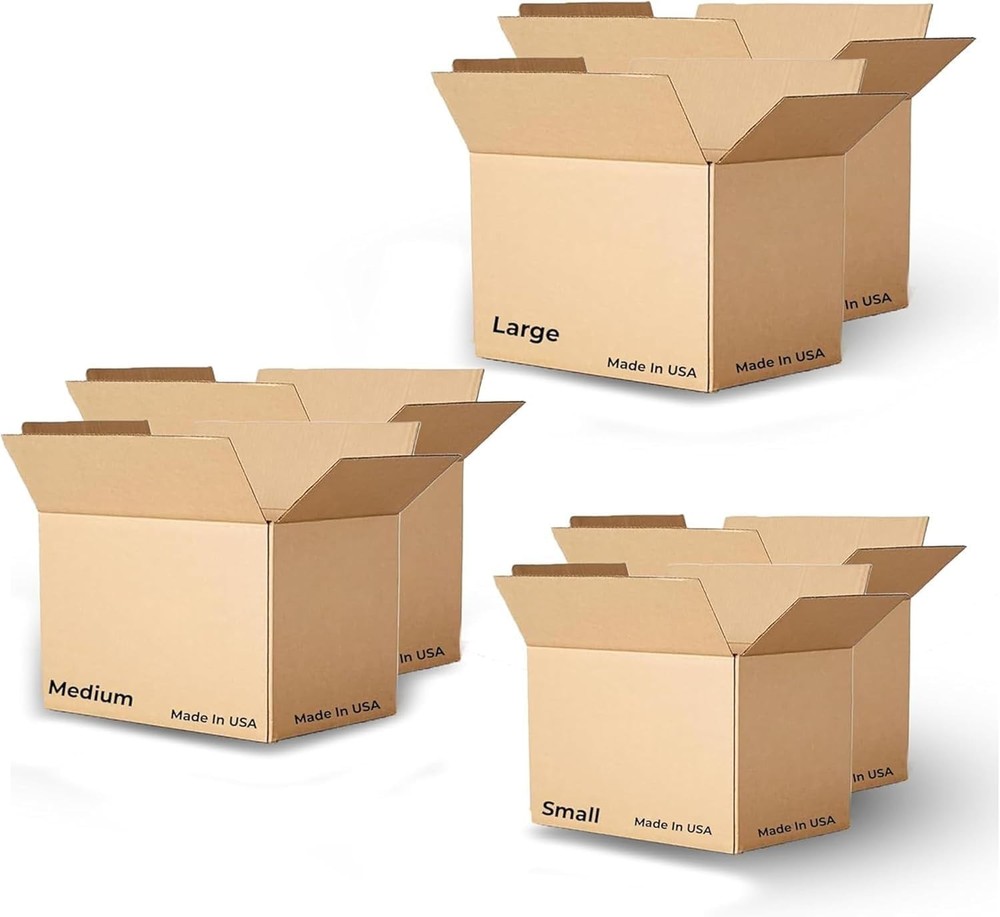 Sturdy Cardboard Moving Boxes – Durable Packing & Shipping Storage Boxes, Medium