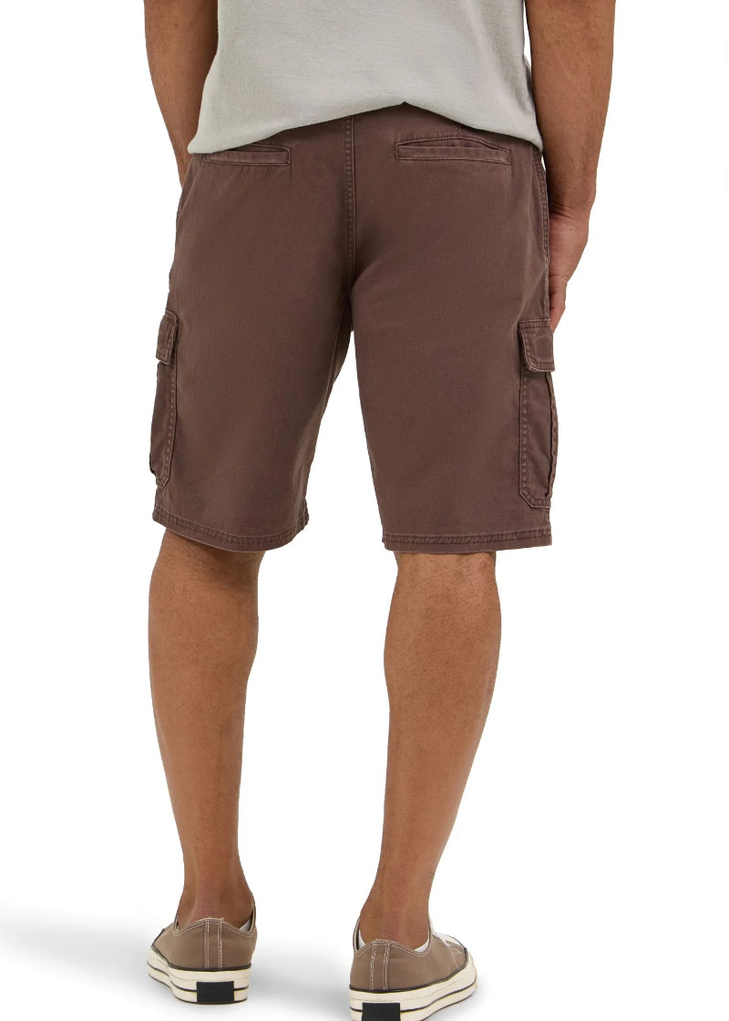 Men's Wrangler Relaxed Fit 10 in Cargo Shorts w/ Stretch Choc. Brown CHOOSE SIZE